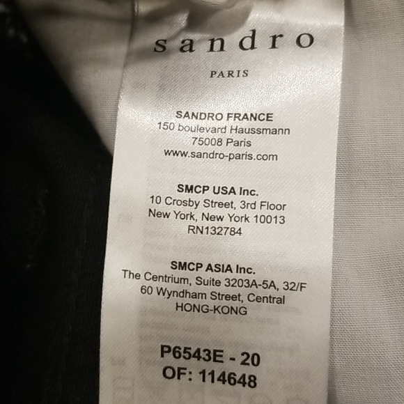 💕SANDRO💕 Rudolphe High Waist Flared Leg Jeans ~ Black 42 EU NWT - Picture 16 of 16